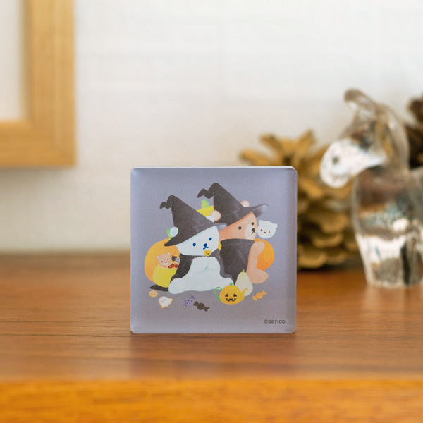 しろくまのいる生活 アクリルマグネット ハロウィン仮装(絵本ナビ×serico)