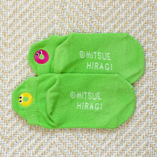 (キッズ)ころりん・ぱ! あかちゃんがよろこぶしかけえほん ソックス グリーン(絵本ナビオリジナルグッズ)